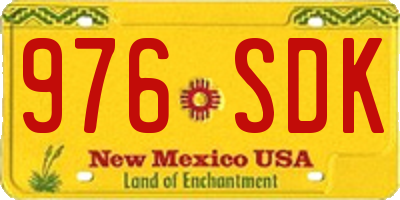 NM license plate 976SDK