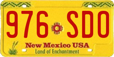 NM license plate 976SDO
