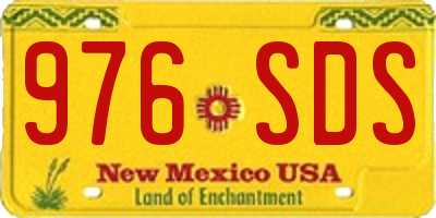 NM license plate 976SDS
