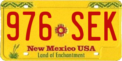 NM license plate 976SEK