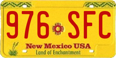NM license plate 976SFC