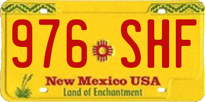 NM license plate 976SHF