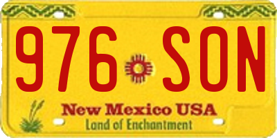 NM license plate 976SON