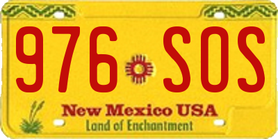 NM license plate 976SOS