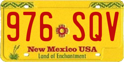 NM license plate 976SQV