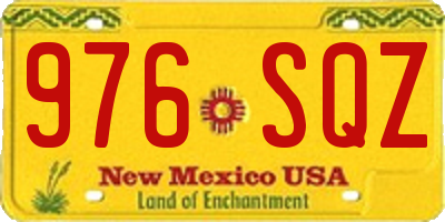 NM license plate 976SQZ