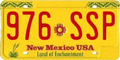 NM license plate 976SSP