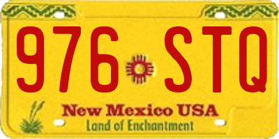 NM license plate 976STQ