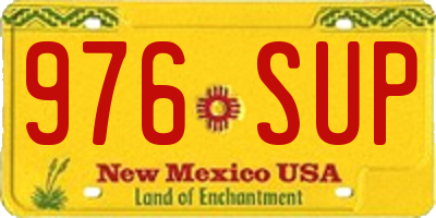 NM license plate 976SUP