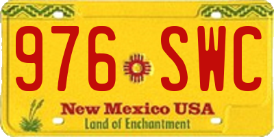 NM license plate 976SWC