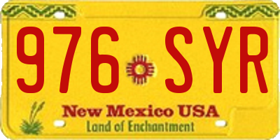 NM license plate 976SYR