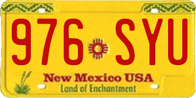 NM license plate 976SYU