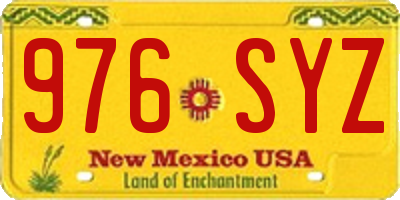 NM license plate 976SYZ