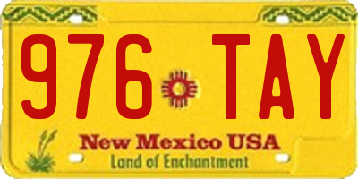 NM license plate 976TAY