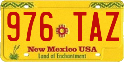 NM license plate 976TAZ
