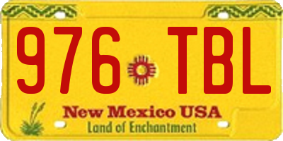 NM license plate 976TBL