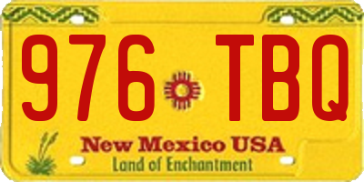 NM license plate 976TBQ