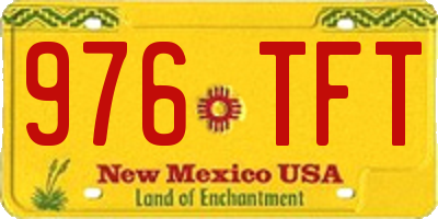 NM license plate 976TFT