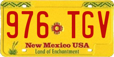 NM license plate 976TGV