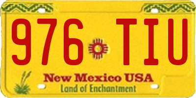 NM license plate 976TIU