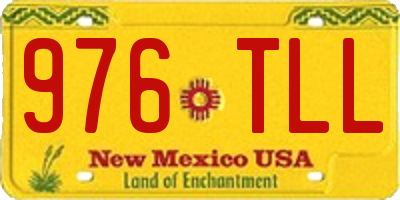 NM license plate 976TLL