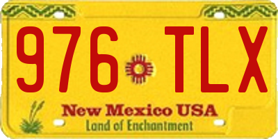 NM license plate 976TLX