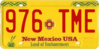 NM license plate 976TME