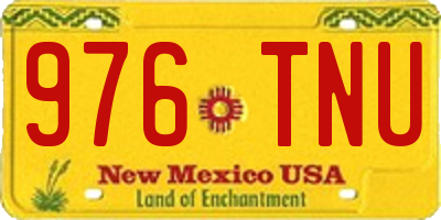 NM license plate 976TNU