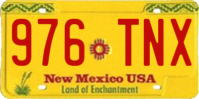 NM license plate 976TNX