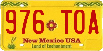 NM license plate 976TOA