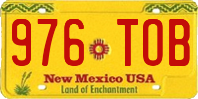 NM license plate 976TOB