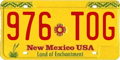 NM license plate 976TOG