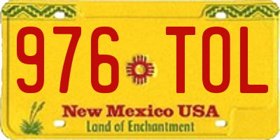 NM license plate 976TOL