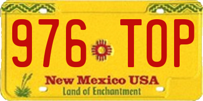 NM license plate 976TOP