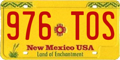 NM license plate 976TOS