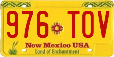 NM license plate 976TOV