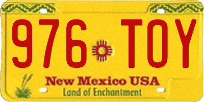 NM license plate 976TOY