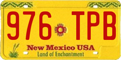 NM license plate 976TPB