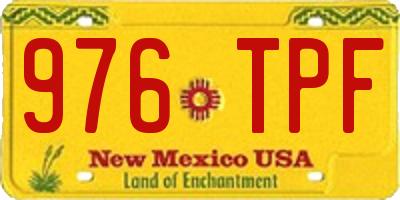 NM license plate 976TPF
