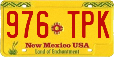 NM license plate 976TPK
