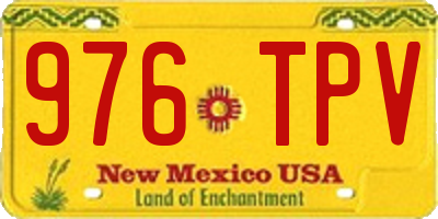 NM license plate 976TPV