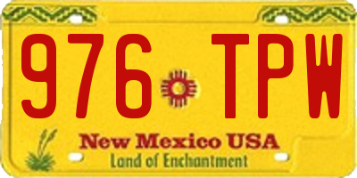NM license plate 976TPW