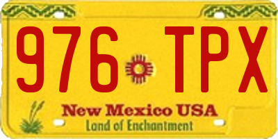 NM license plate 976TPX