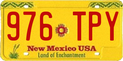 NM license plate 976TPY