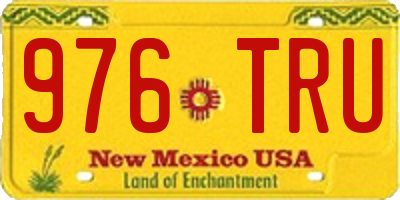 NM license plate 976TRU