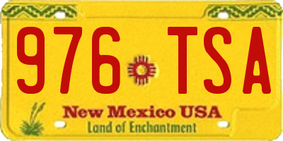 NM license plate 976TSA