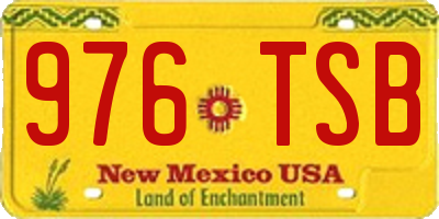 NM license plate 976TSB