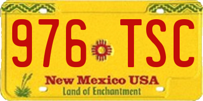 NM license plate 976TSC
