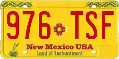 NM license plate 976TSF