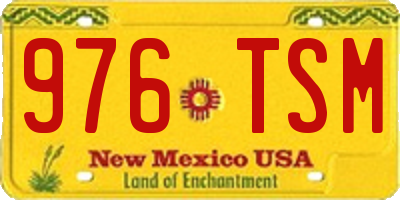 NM license plate 976TSM